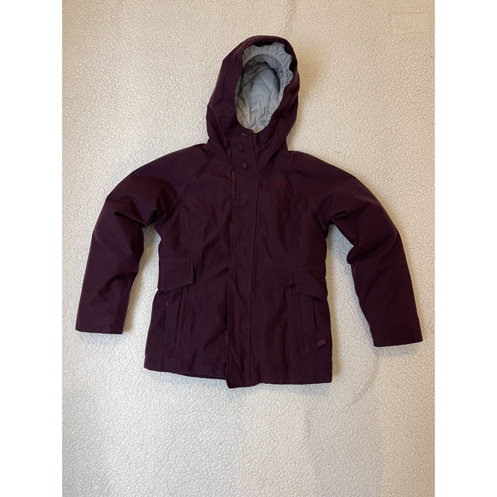 The North Face Girls Moondoggy Down Parka Jacket Purple Size M 10/12 NF0A37O4